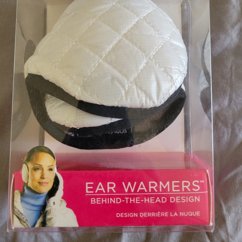 White and Black Quilted Winter Hat